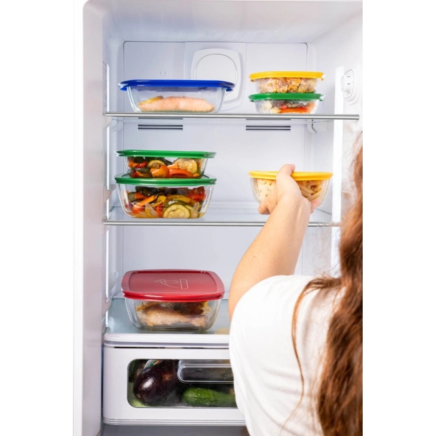 Lot de 2 boîtes alimentaires en verre PYREX 1,2 et 2,5 l