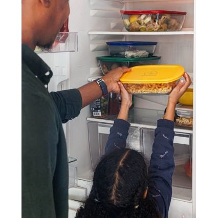 Lot de 2 boîtes alimentaires en verre PYREX 1,2 et 2,5 l