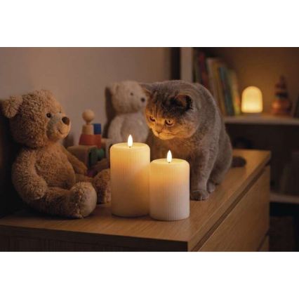 Lot de 2 bougies LED LED/4xAA + télécommande