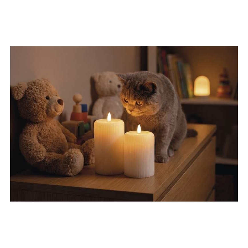 Lot de 2 bougies LED LED/4xAA + télécommande