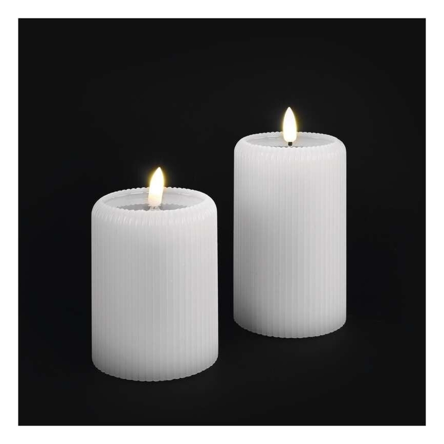 Lot de 2 bougies LED LED/4xAA + télécommande