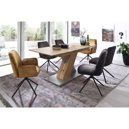 Lot de 2 chaises de salle à manger NEXORO, anthracite