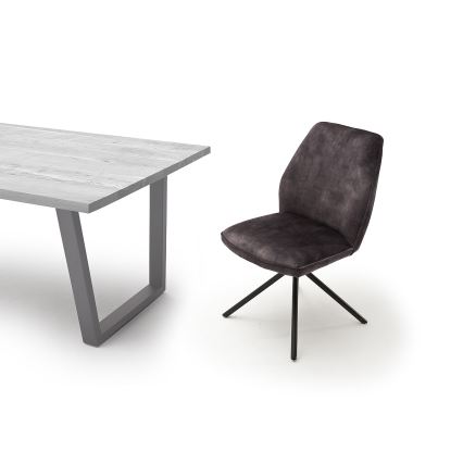 Lot de 2 chaises de salle à manger NEXORO, anthracite