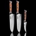 Lot de 2 couteaux Santoku en acier damassé FENG 7,5