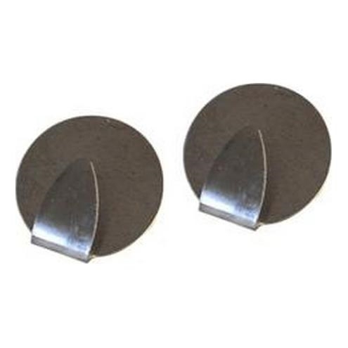 Lot de 2 crochets muraux TORO, chrome mat