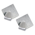 Lot de 2 crochets muraux TORO, finition chrome mat