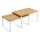 Lot de 2 étagères de rangement MARGE blanches/marron