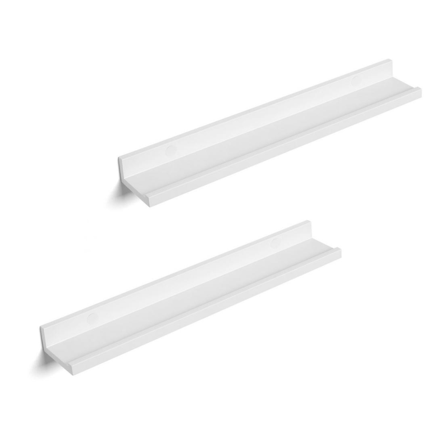 Lot de 2 étagères murales SHELFY, blanches