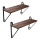 Lot de 2 étagères murales SHELFY marron/noir