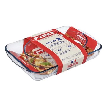 Lot de 2 plats Pyrex – 3,7 L et 2,2 L