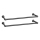 Lot de 2 porte-cintres muraux LINEA, noir