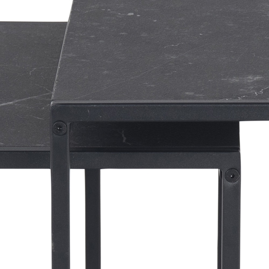 Lot de 2 tables basses ALMA, finition anthracite
