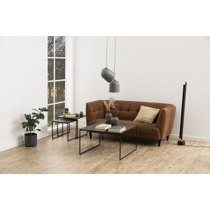 Lot de 2 tables basses ALMA, finition anthracite