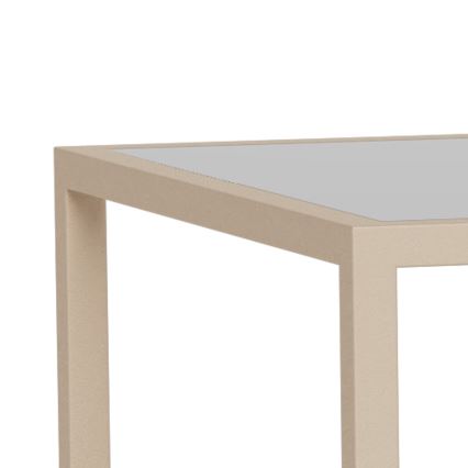 Lot de 2 tables basses SARON 90x50 cm gris/transparent