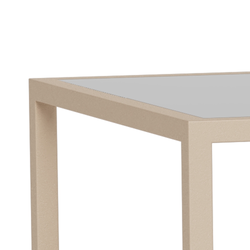Lot de 2 tables basses SARON 90x50 cm gris/transparent