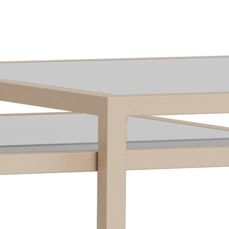 Lot de 2 tables basses SARON 90x50 cm gris/transparent