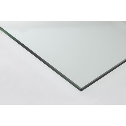 Lot de 2 tables basses SARON 90x50 cm gris/transparent