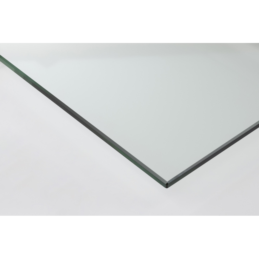 Lot de 2 tables basses SARON 90x50 cm gris/transparent