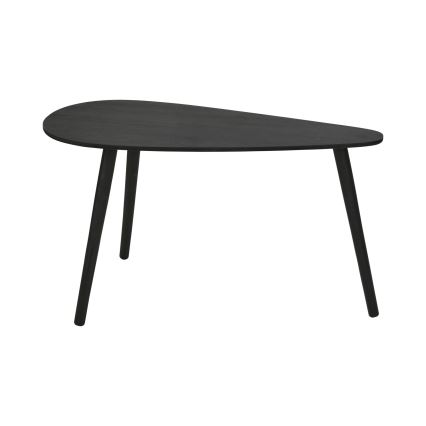 Lot de 2 tables basses SOLE 60/80 x 30/40 cm, noires
