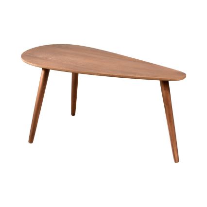 Lot de 2 tables basses SOLE 60/80x30/40 cm noyer