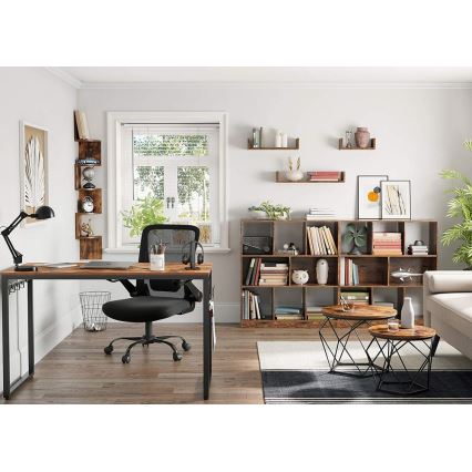 Lot de 2 tables basses TALIA marron/noir