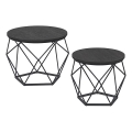 Lot de 2 tables basses TALIA noires