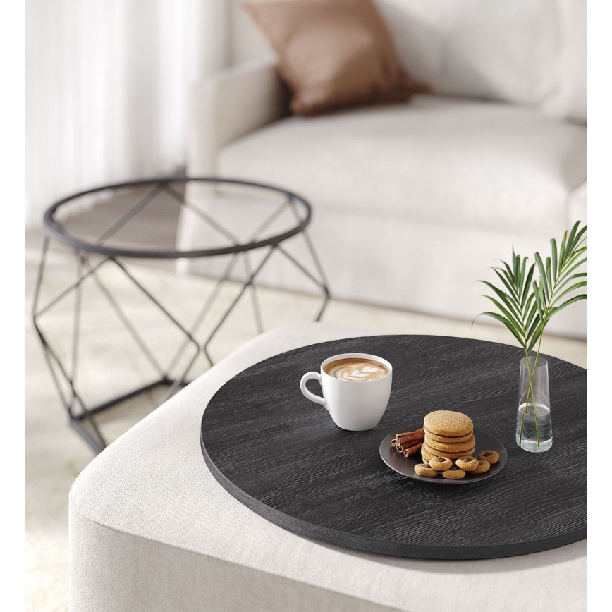 Lot de 2 tables basses TALIA noires