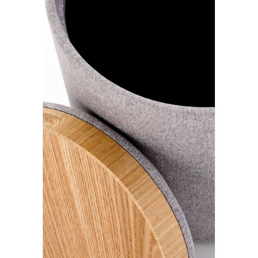 Lot de 2 tabourets AVIKO Ø 38/45 cm gris/beige