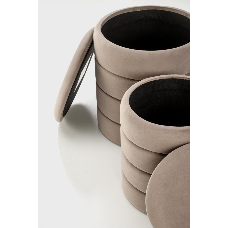 Lot de 2 tabourets PAX Ø 33/40 cm taupe