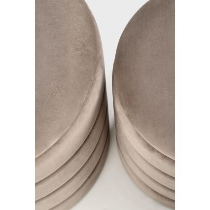 Lot de 2 tabourets PAX Ø 33/40 cm taupe