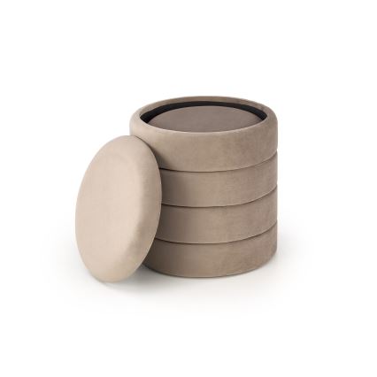 Lot de 2 tabourets PAX Ø 33/40 cm taupe