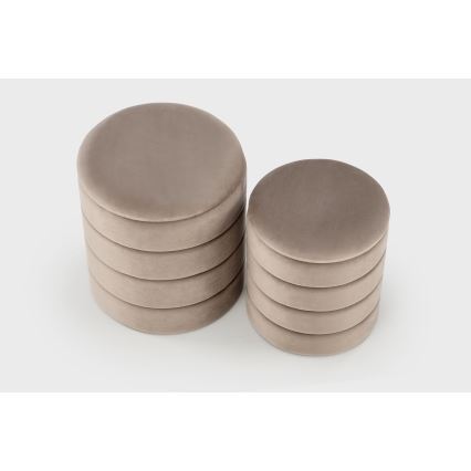 Lot de 2 tabourets PAX Ø 33/40 cm taupe