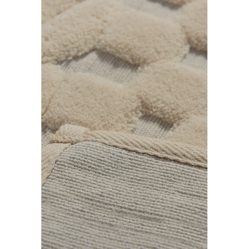 Lot de 2 tapis de bain BAMBI 60/100 cm beige