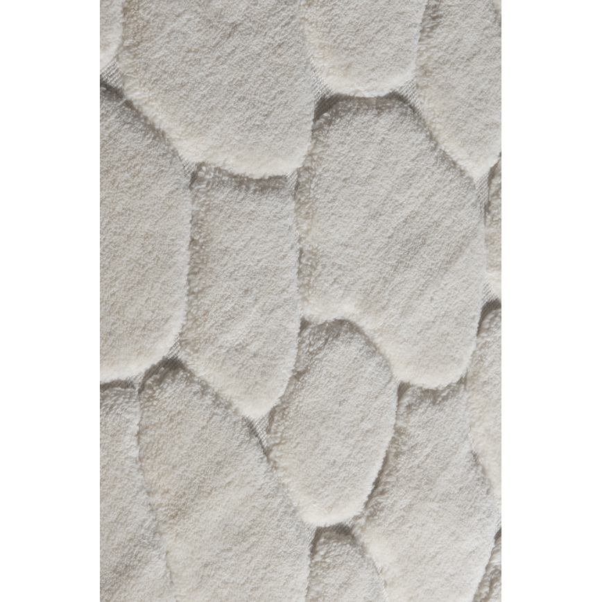 Lot de 2 tapis de salle de bains LINO 60/100 cm couleur crème