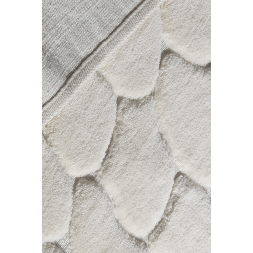 Lot de 2 tapis de salle de bains LINO 60/100 cm couleur crème