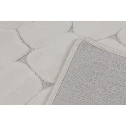 Lot de 2 tapis de salle de bains LINO 60/100 cm couleur crème