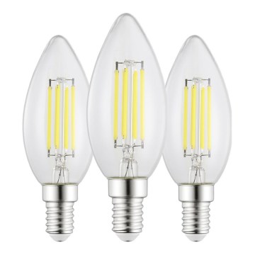 Lot de 3 ampoules LED C35 E14 2,2 W 230 V 2700 K - Eglo 110439