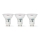 Lot de 3 ampoules LED GU10 4,5 W 230 V 2700 K