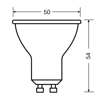 Lot de 3 ampoules LED réflecteur PAR16 GU10/6,9W/230V 6500K 60° - Osram