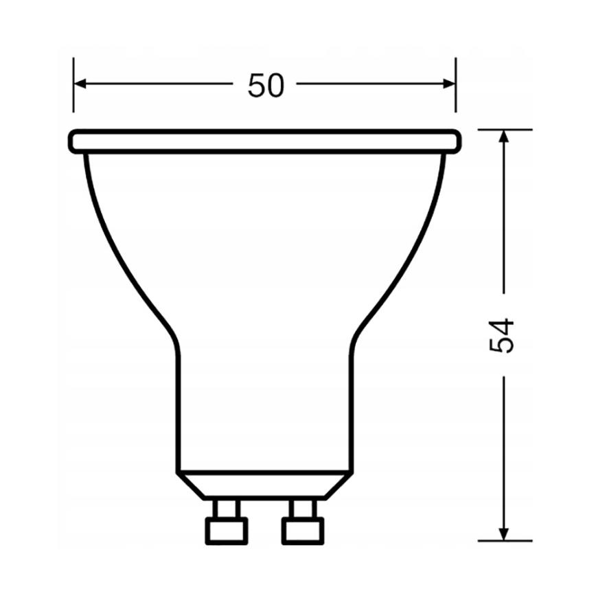 Lot de 3 ampoules LED spot PAR16 à culot GU10, 6,9 W, 230 V, 6500 K, faisceau 36° - Osram