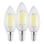 Lot de 3 ampoules LED vintage C35 E14/2,2W/230V 2700K - Eglo 110439