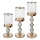 Lot de 3 bougeoirs dorés