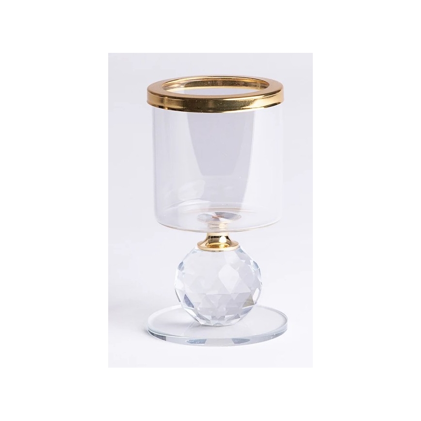 Lot de 3 bougeoirs dorés