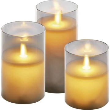 Lot de 3 bougies LED / 6xAA