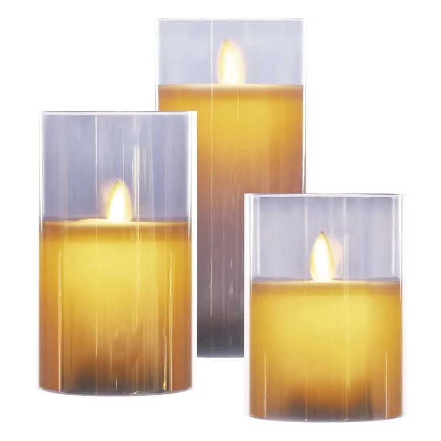 Lot de 3 bougies LED / 6xAA
