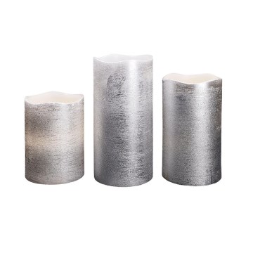 Lot de 3 bougies LED LED/3xAAA, blanc chaud