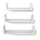 Lot de 3 étagères murales SHELFY blanches