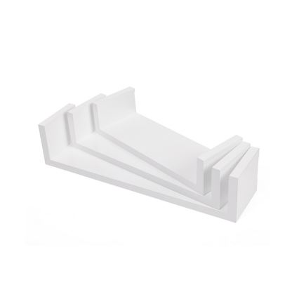 Lot de 3 étagères murales SHELFY blanches