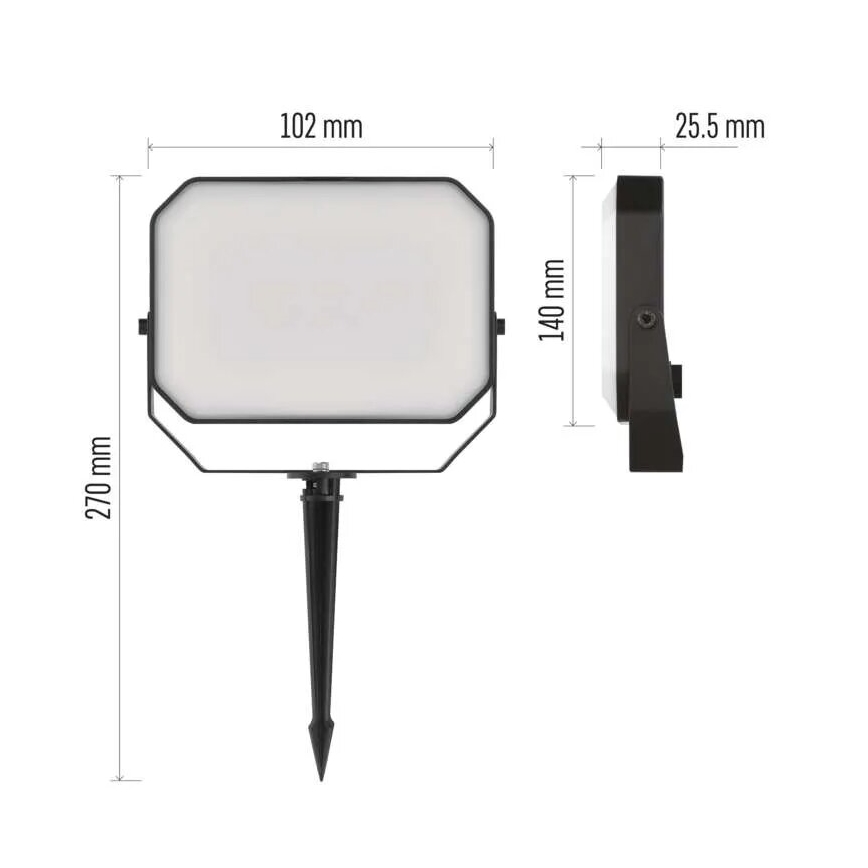 Lot de 3 projecteurs extérieurs LED RGBIC dimmables GoSmart — 14 W, 230 V, 3000–6500 K, IP65, Wi‑Fi Tuya