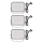Lot de 3 projecteurs extérieurs LED RGBIC dimmables GoSmart — 14 W, 230 V, 3000–6500 K, IP65, Wi‑Fi Tuya